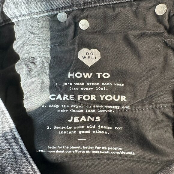 Madewell Women's The Perfect Vintage Straight Raw Hem Jean, Size 25, Lunar Wash - Picture 13 of 14